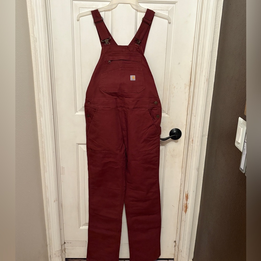 Carhartt Red Workwear Overalls Sturdy Design